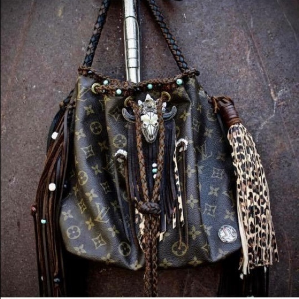 Leather & Vodka Fringe Louis Vuitton Hobo Bag